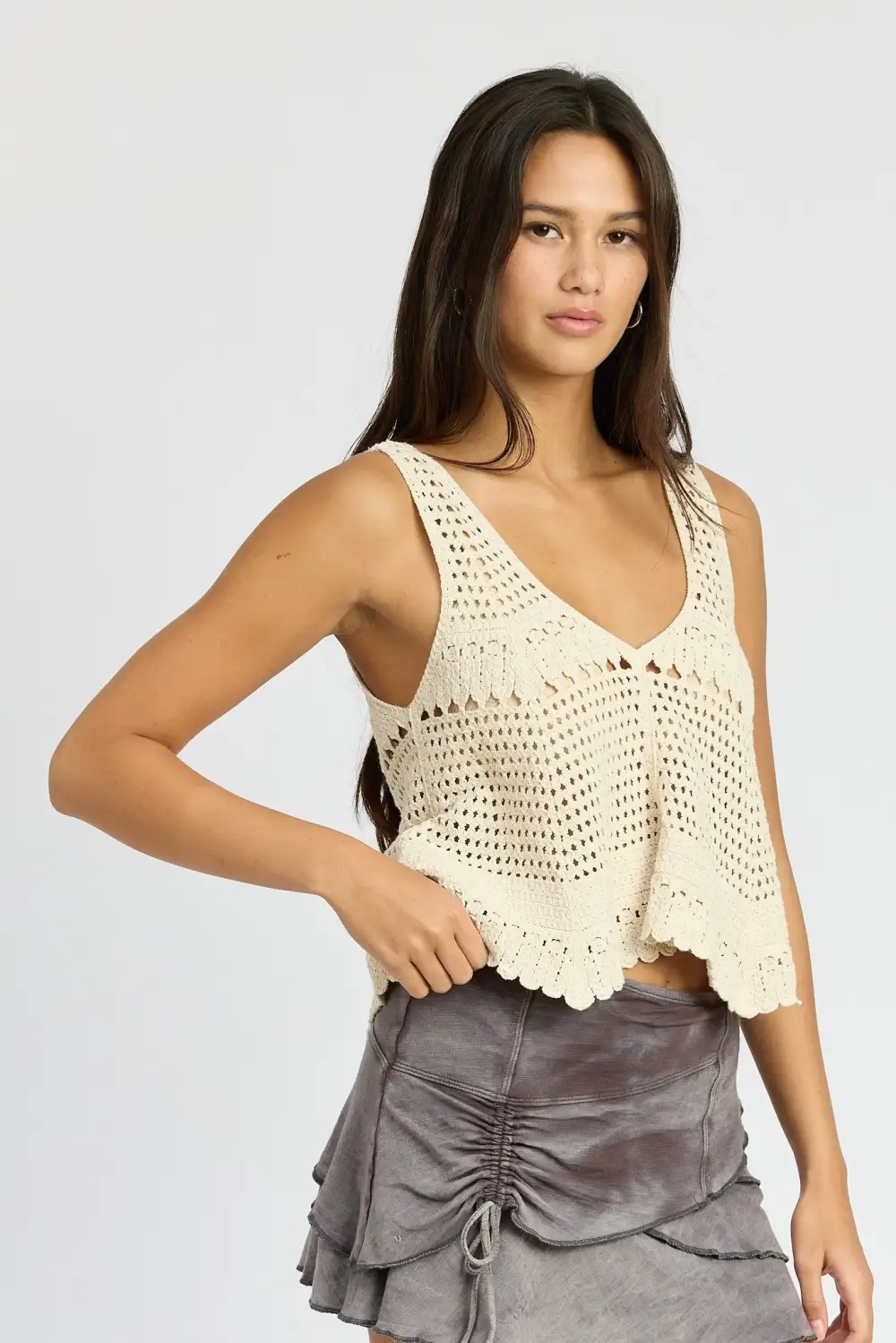 Crochet Swing Crop Tank