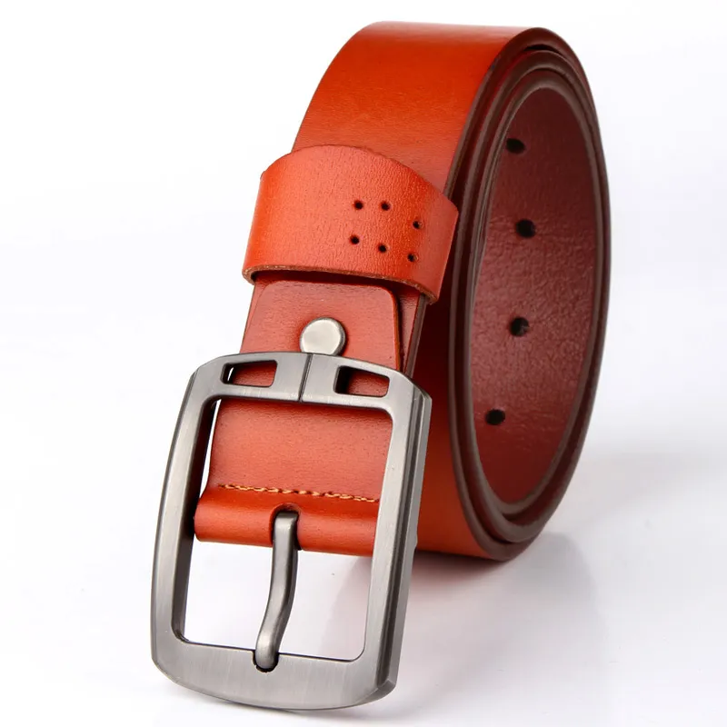 Men'S Leather Solid Color Belt