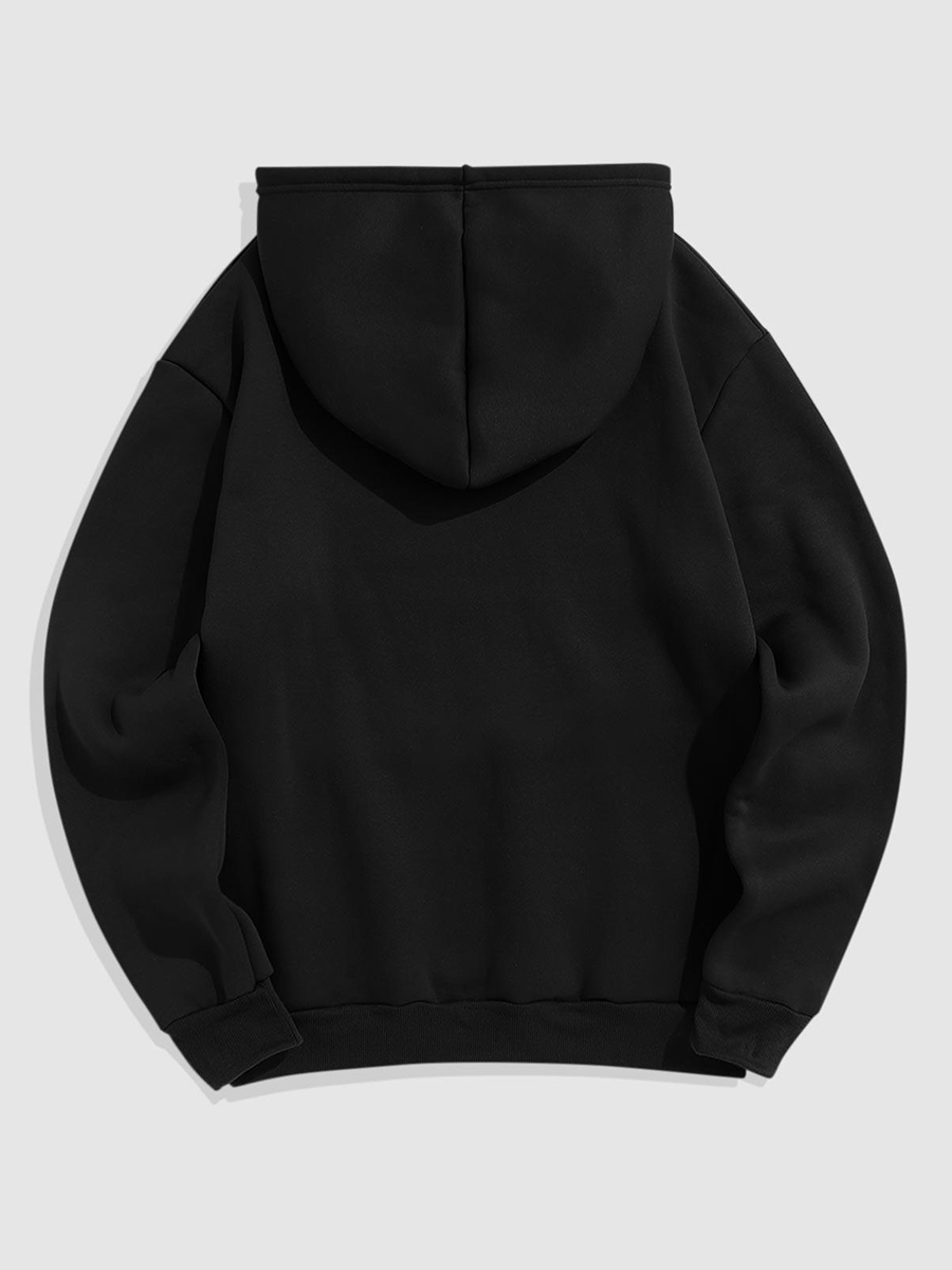 Men's furry lined pocket hoodie