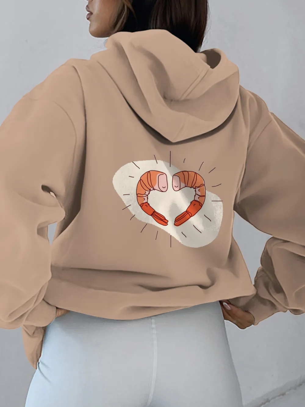 Shirmp Love Pattern Hoodie