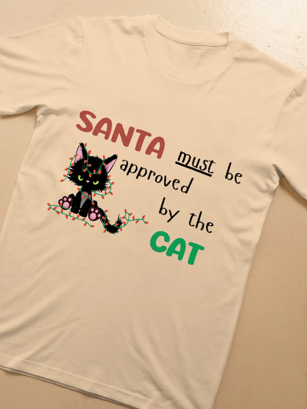 Kitty Santa Lady T-shirt