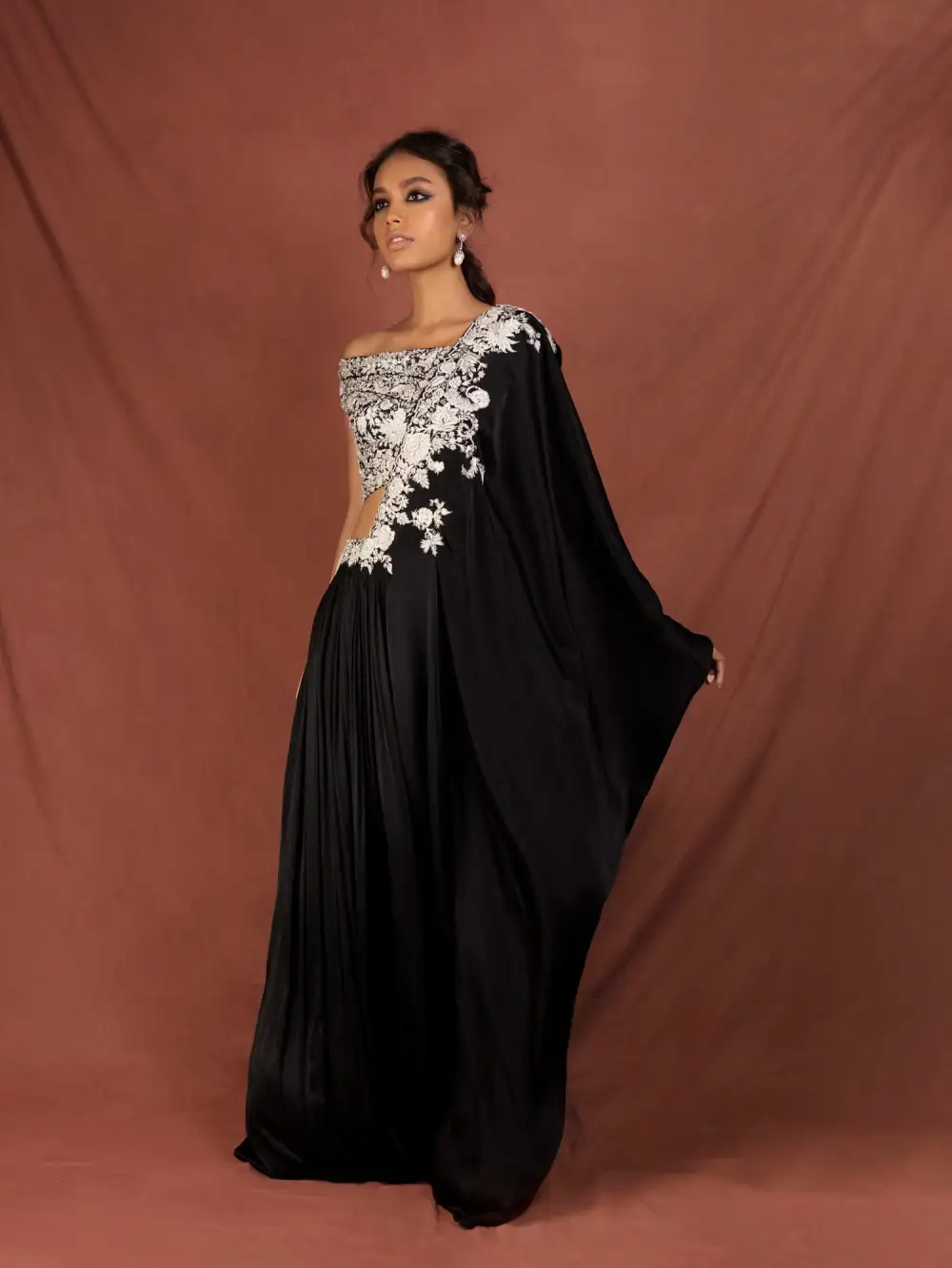 OFF SHOULDER CHOLI W/ DRAPED SARI