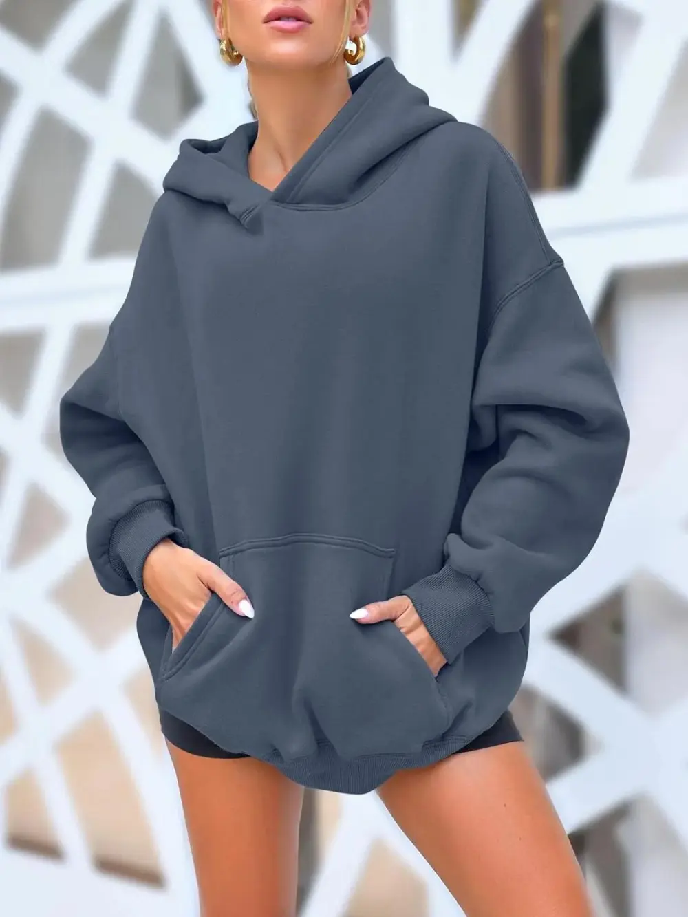 Womens Oversized Hoodies Fleece Sweatshirts Long Sleeve Sweaters Pullover Fall Clothes with Pocket