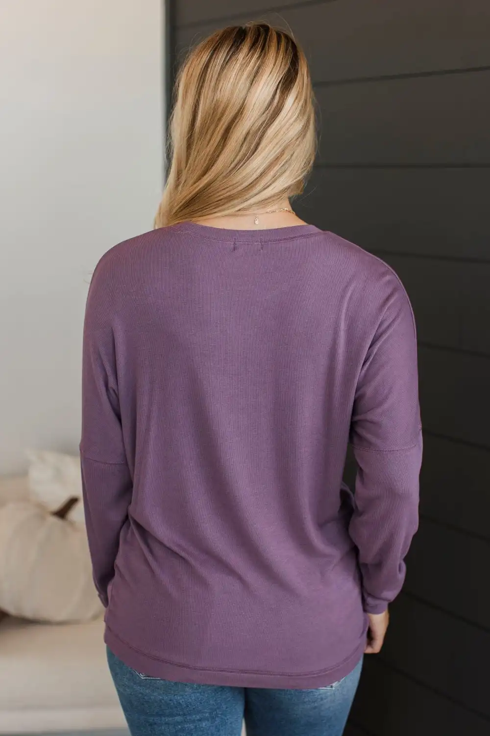 Express It All Knit Pullover Top- Purple