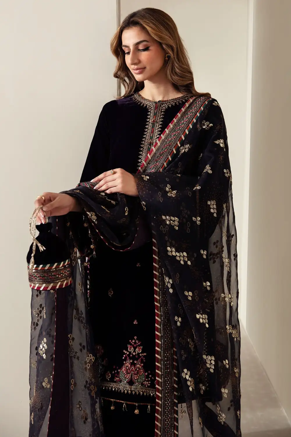 Embroidered Velvet Formal SETS