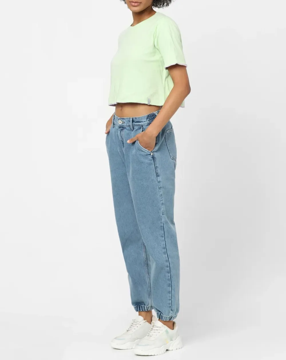 Green Reversible Cropped T-shirt