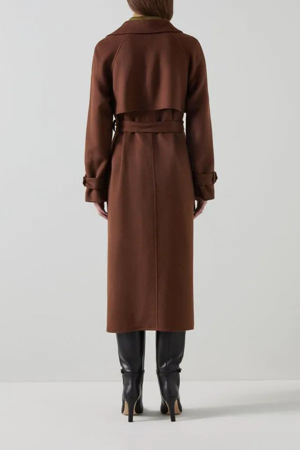 Lawrence Chocolate Wool Trench