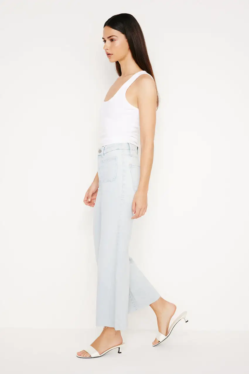 SOFT-TECH GOOD WAIST CROPPED PALAZZO JEANS