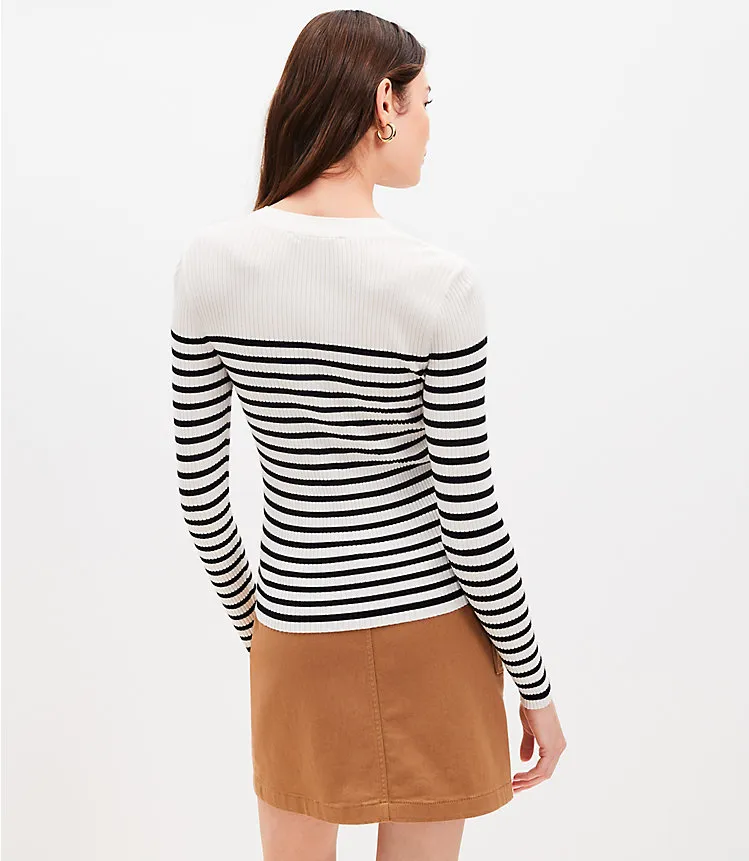 Striped Henley Sweater