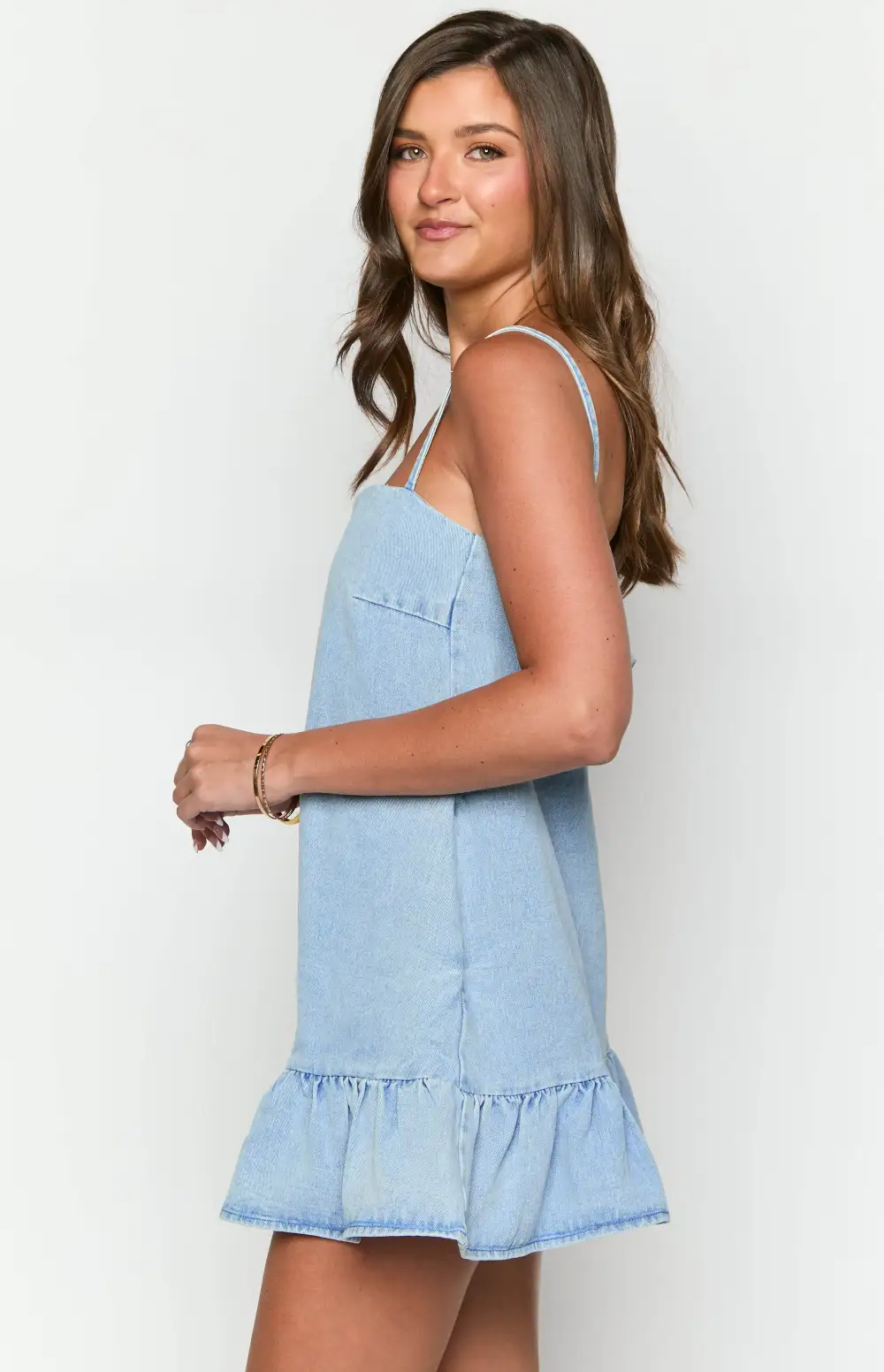 Poppet Mid Wash Denim Mini Dress