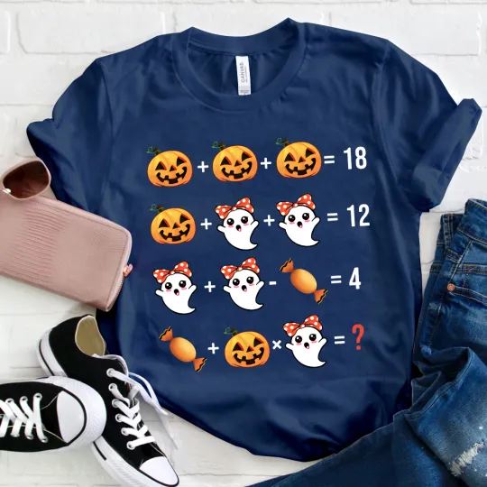 Pumpkin Ghost Mathematics T-Shirt