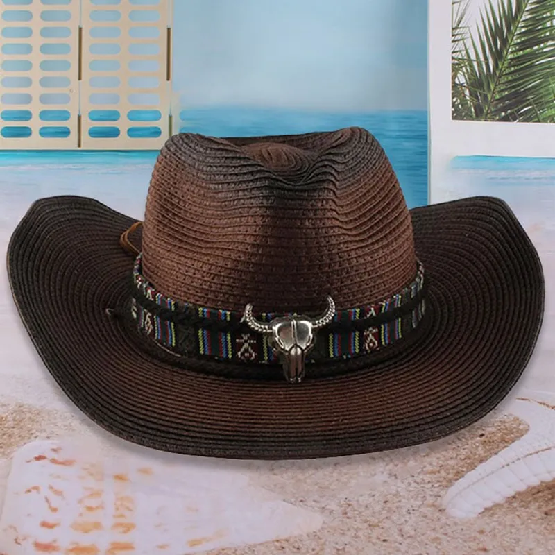 Western Cowboy Ethnic Straw Hat