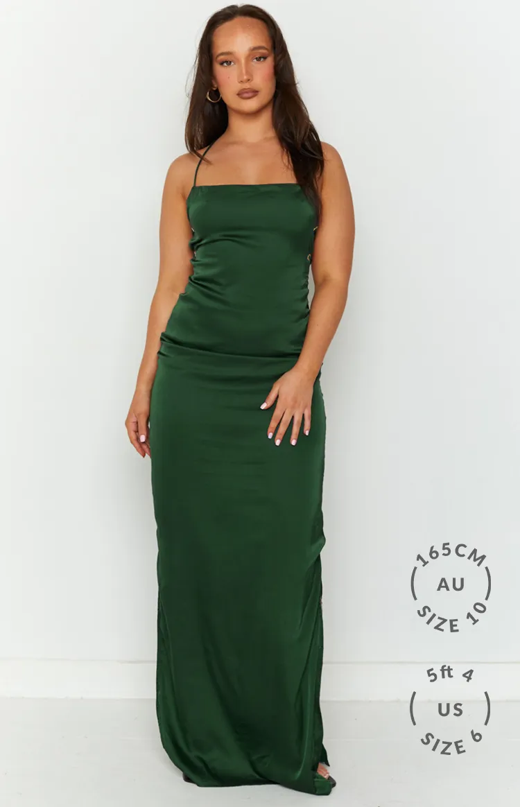 Manhattan Slip Formal Dress Emerald