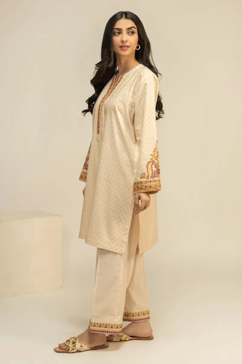 2 Piece | Kurta & Pants | Color Light Yellow