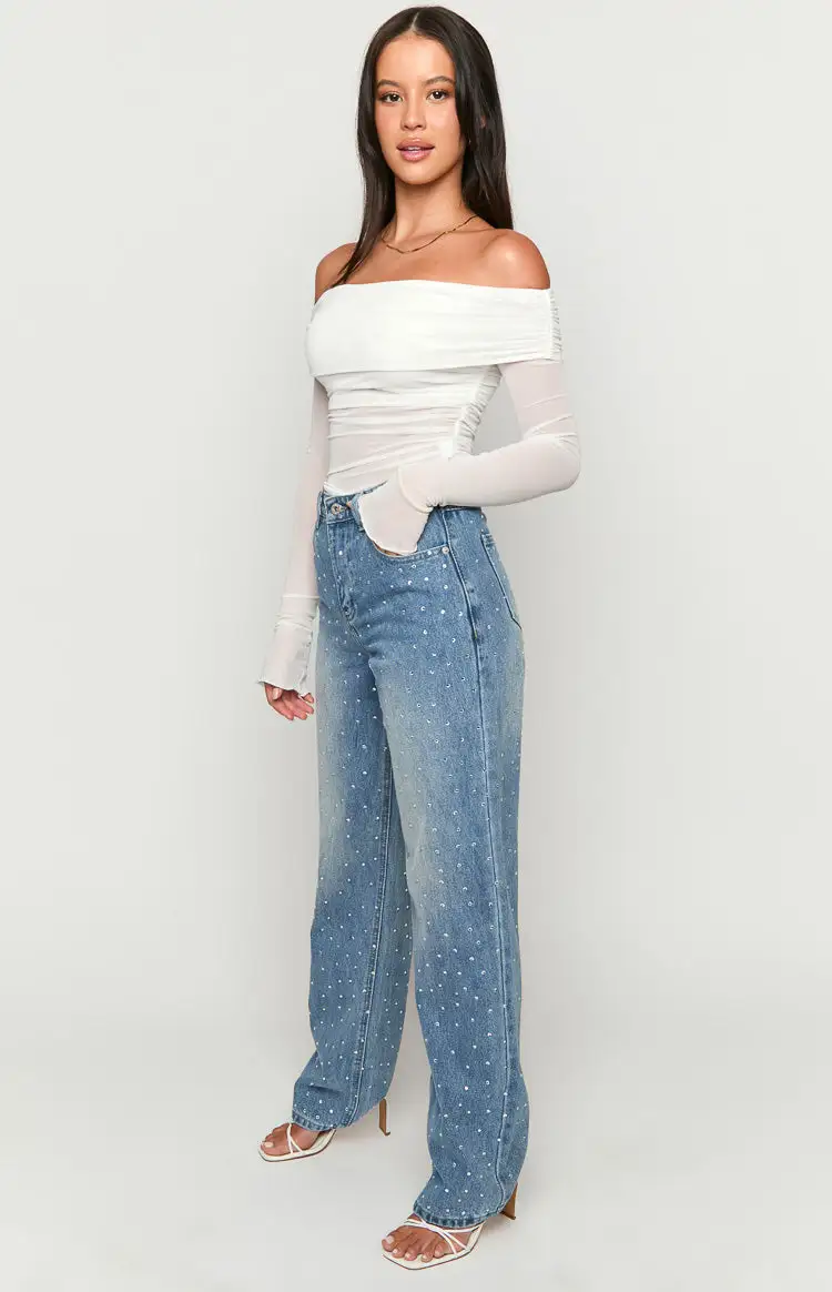 Sparks Mid Wash Denim Straight Leg Jeans