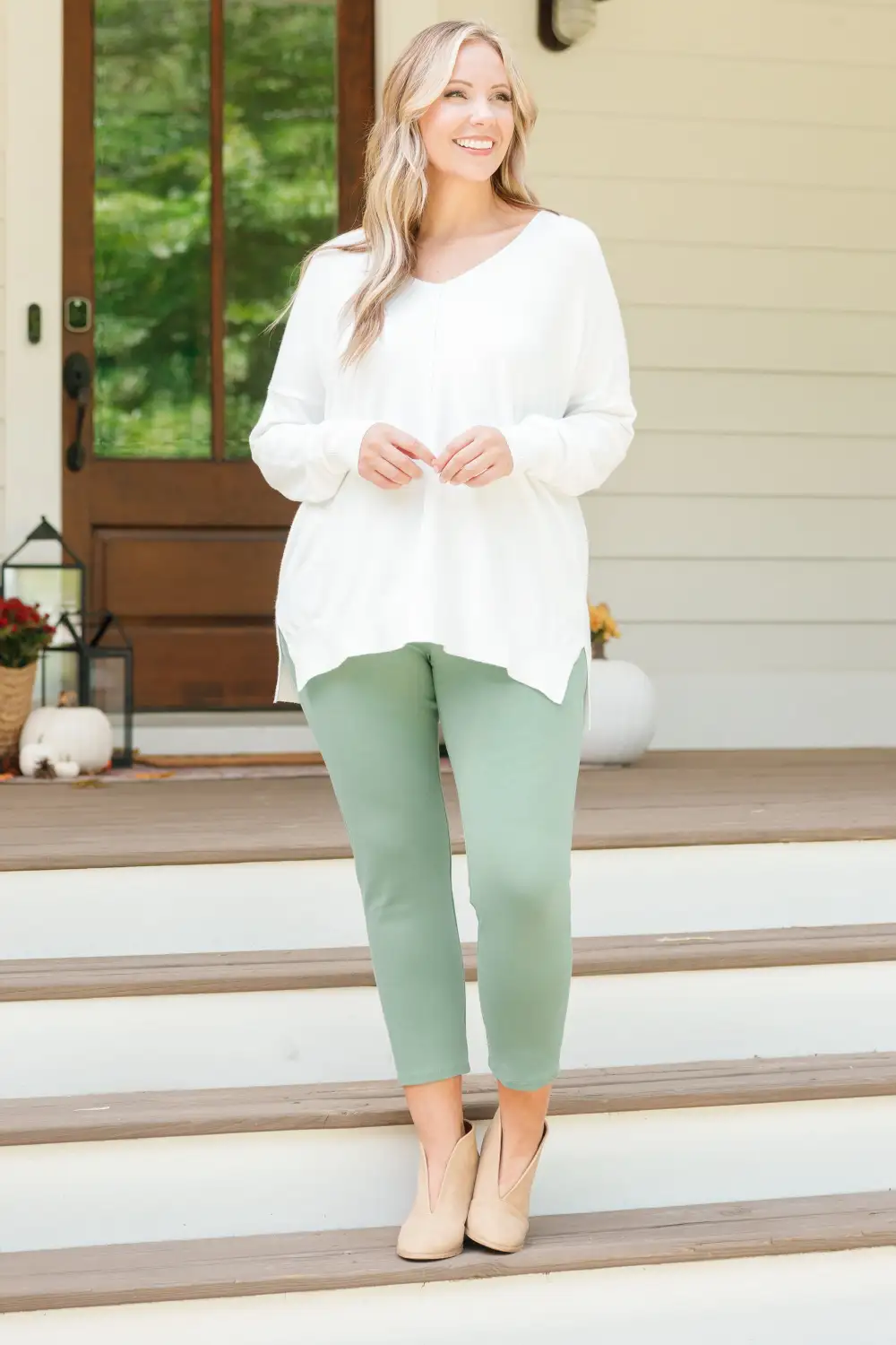 Business Lady Pants, Celadon