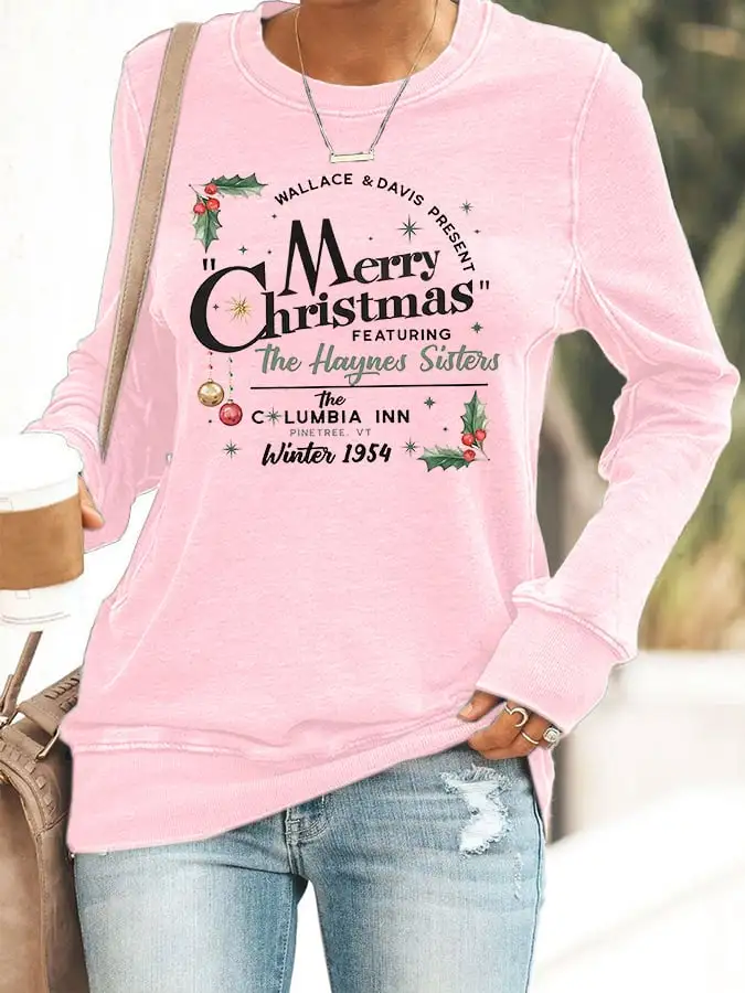 Women's Merry Christmas Print Casaul Sweatshirt