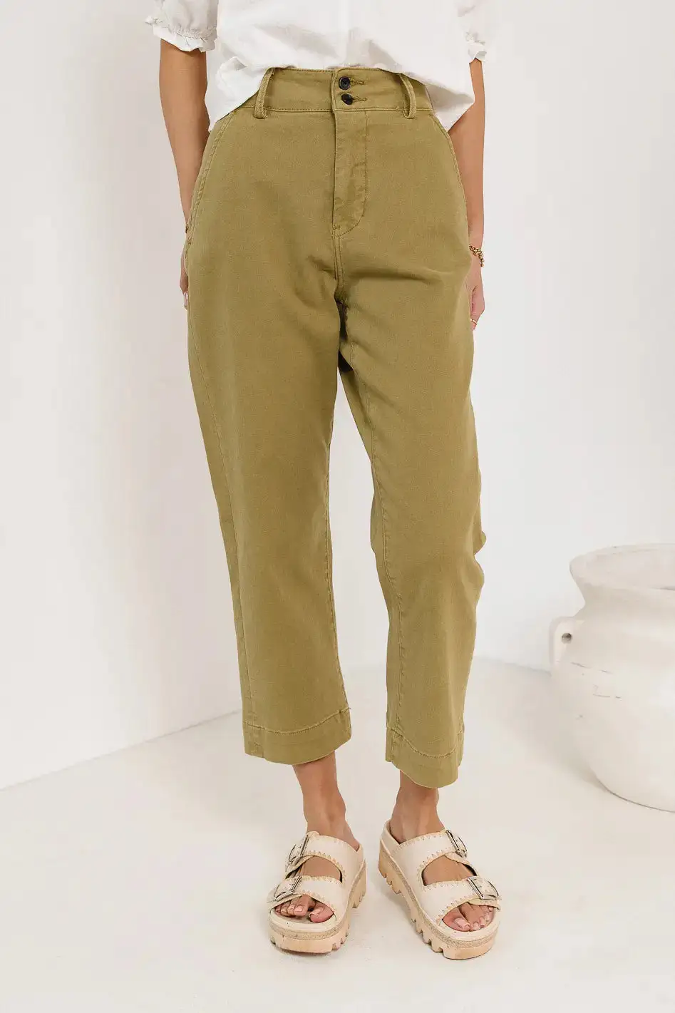 BELLA STRAIGHT LEG JEANS IN MOSS