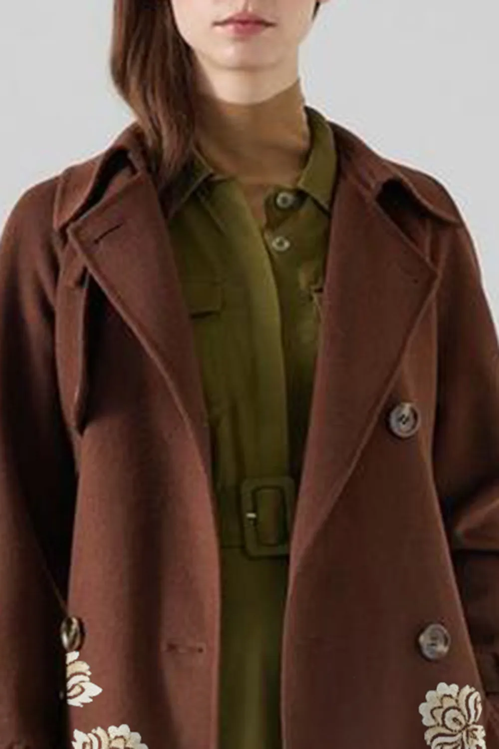 Lawrence Chocolate Wool Trench