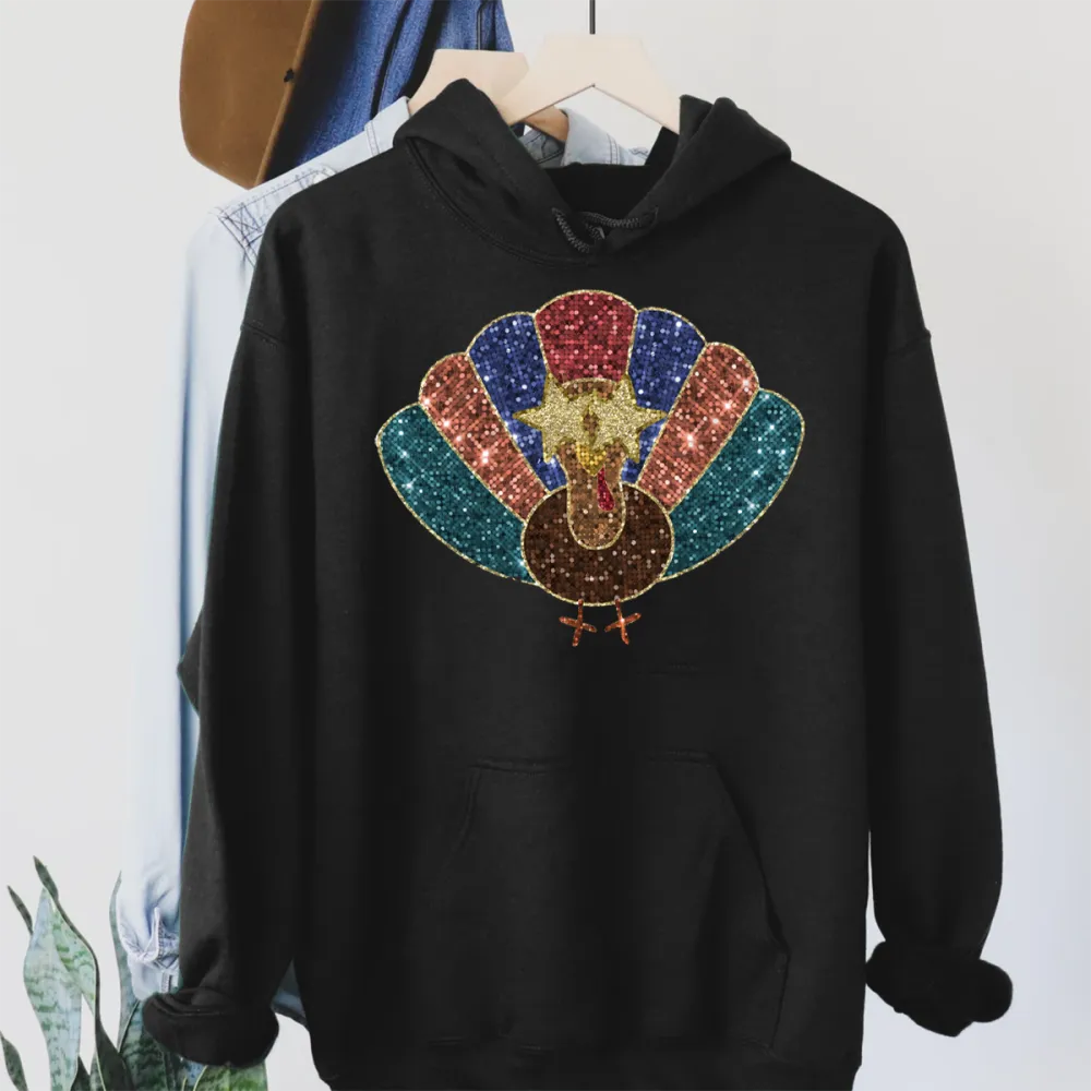 Thanksgiving Shiny Turkey Hoodie