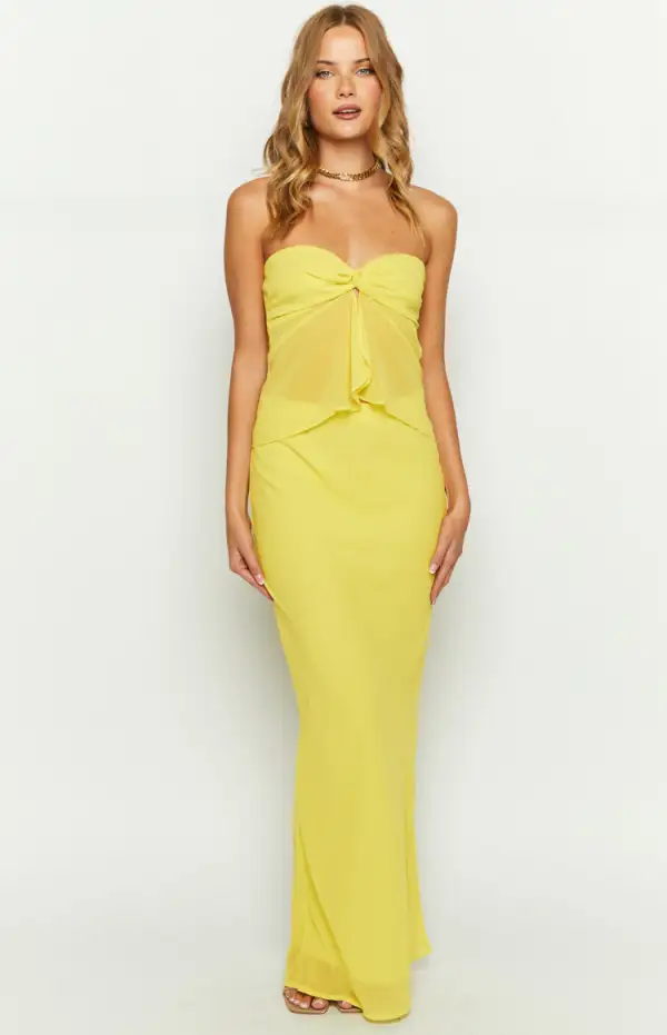 Jacqulin Yellow Maxi Skirt