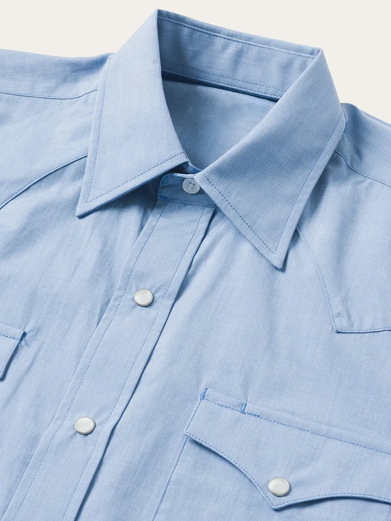 Blue End On End Solid Shirt