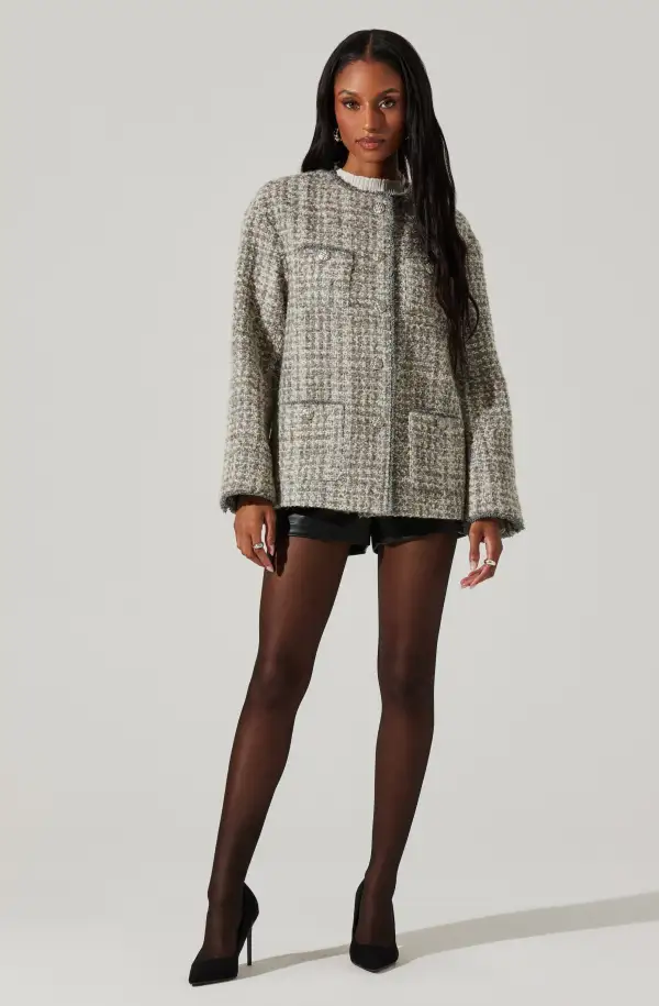 Perona Tweed Oversized Coat