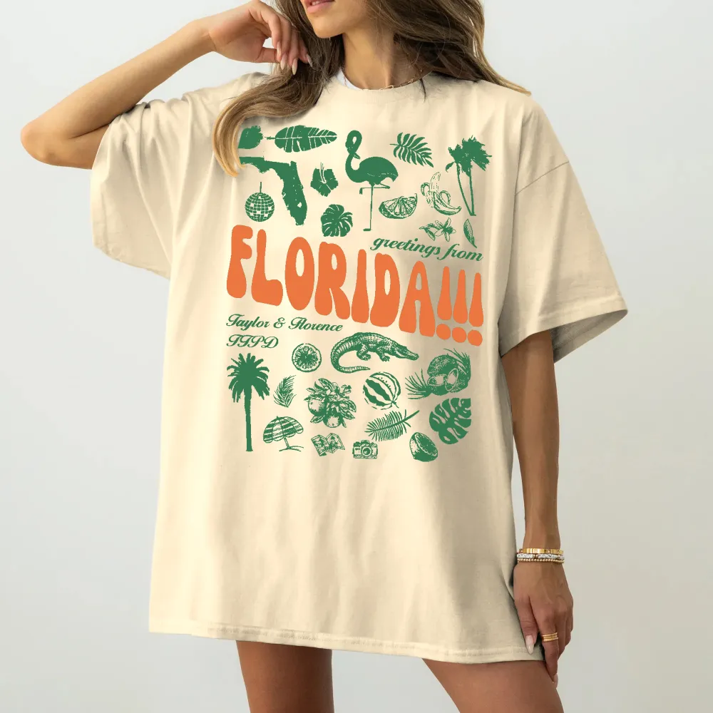 Women's Florida!!! Crew Neck Tee