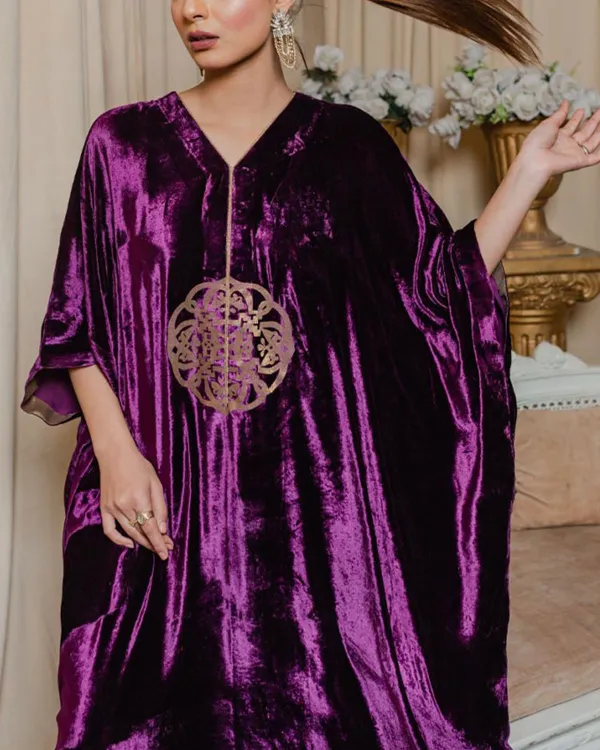 Purple Velvet kaftan