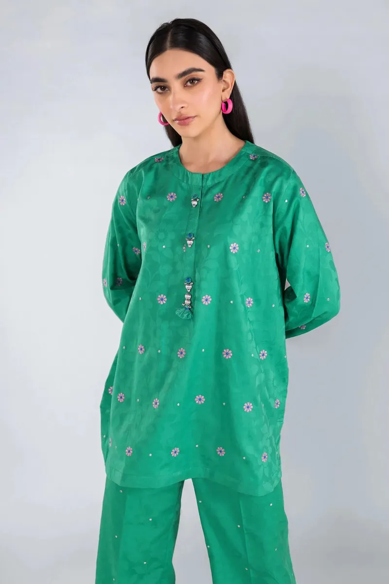 2 Piece Kurta | Embroidered & Pants | Great Green