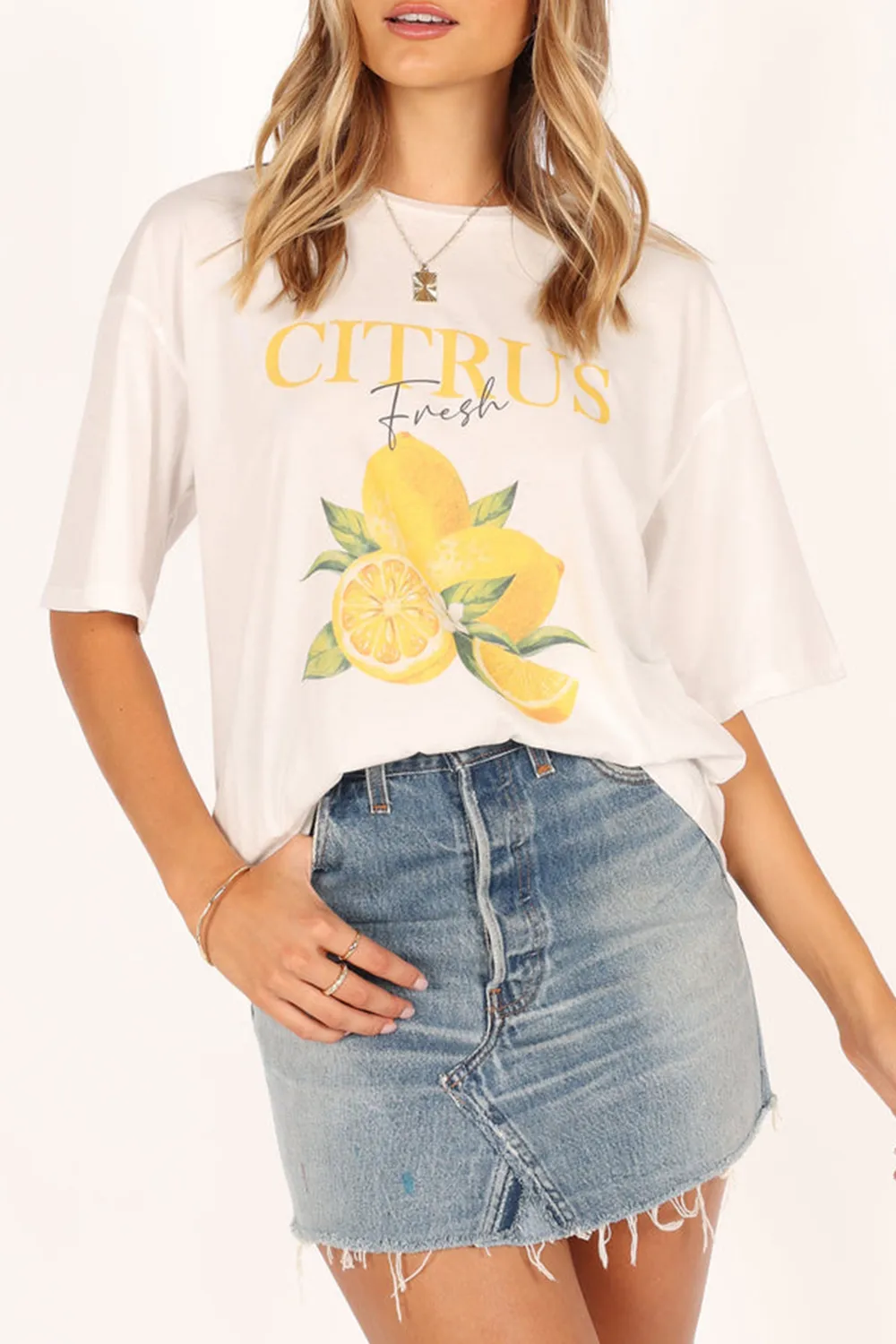 PRINTED SHORT SLEEVE T-SHIRT TOP