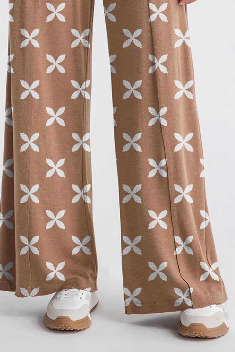 Mocha Risen Wideleg Jersey Pants