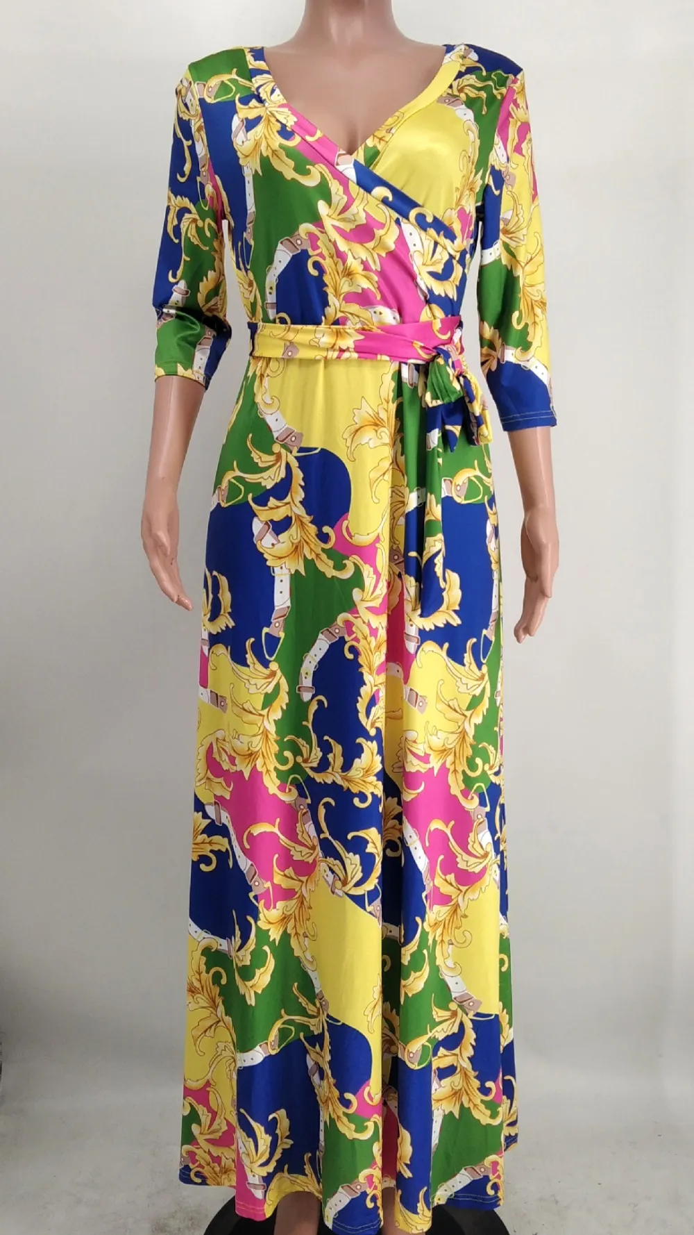 Women Summer Elegant Printed Maxi Dress