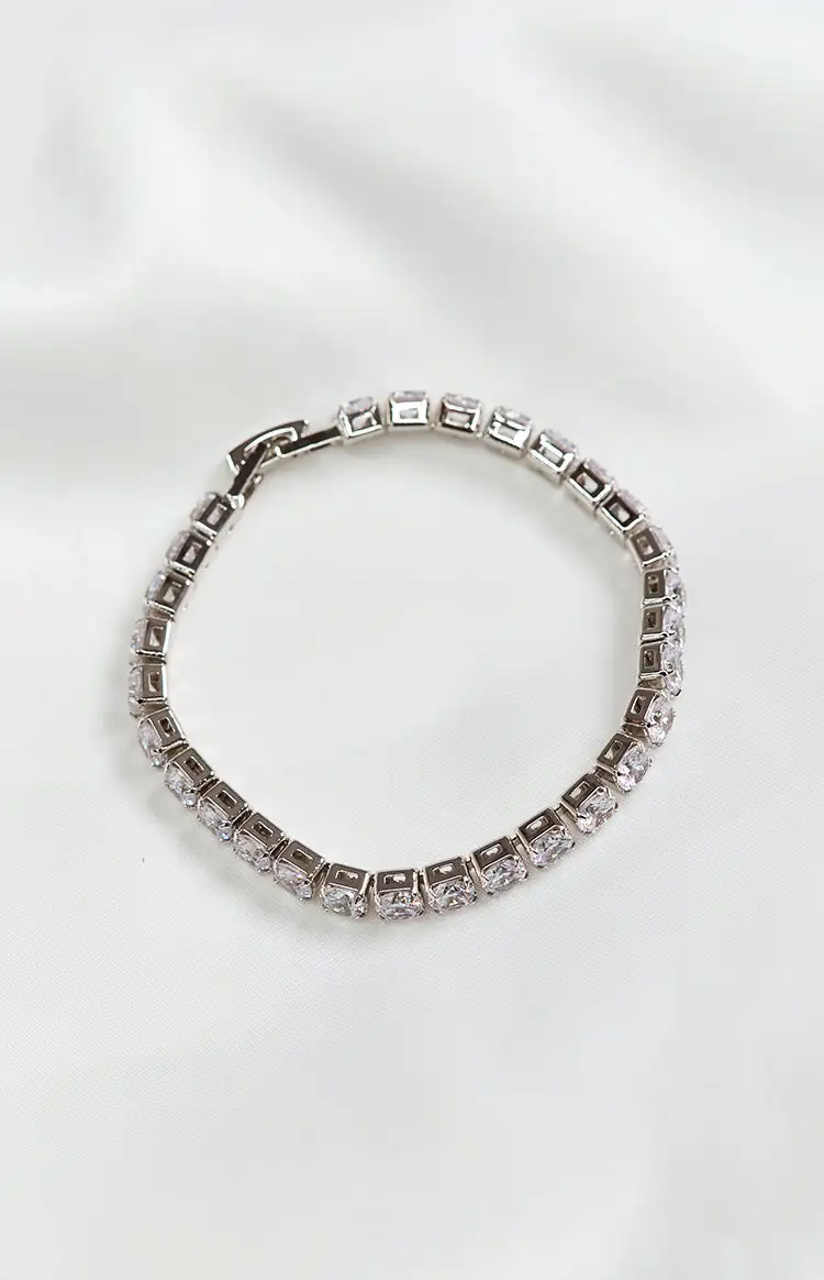 Kim Silver Cubic Zirconia Tennis Bracelet