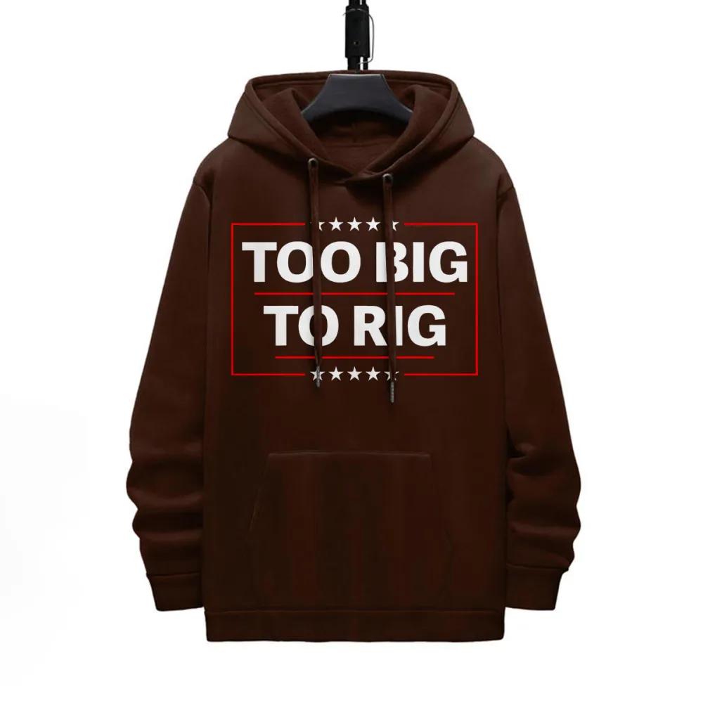 TOO BIG TOO RIG PATTERN PRINTED HOODIE