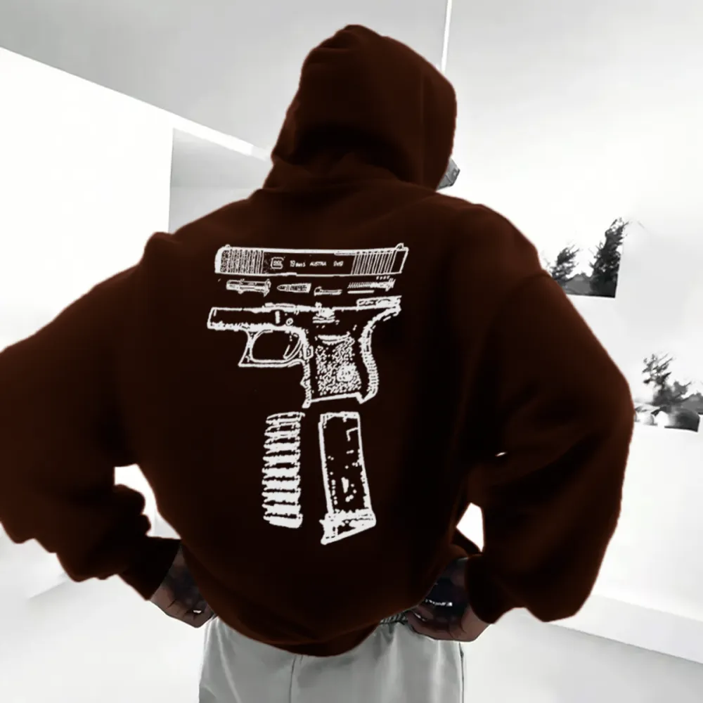 Mens In Glock We Trust Hoodie,Long Sleeve, Size S-3XL