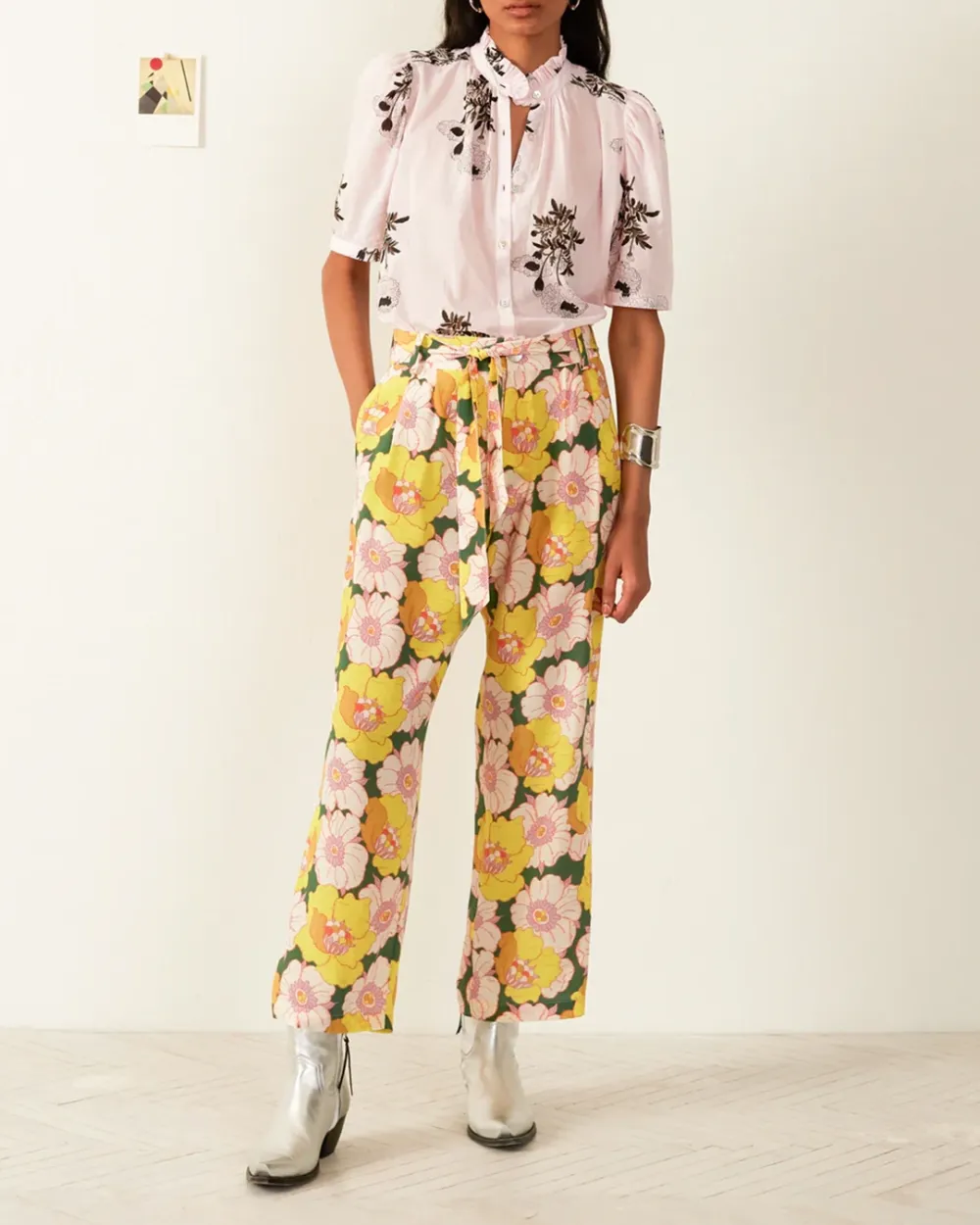 Colette Citrus Blossom Silk Pant