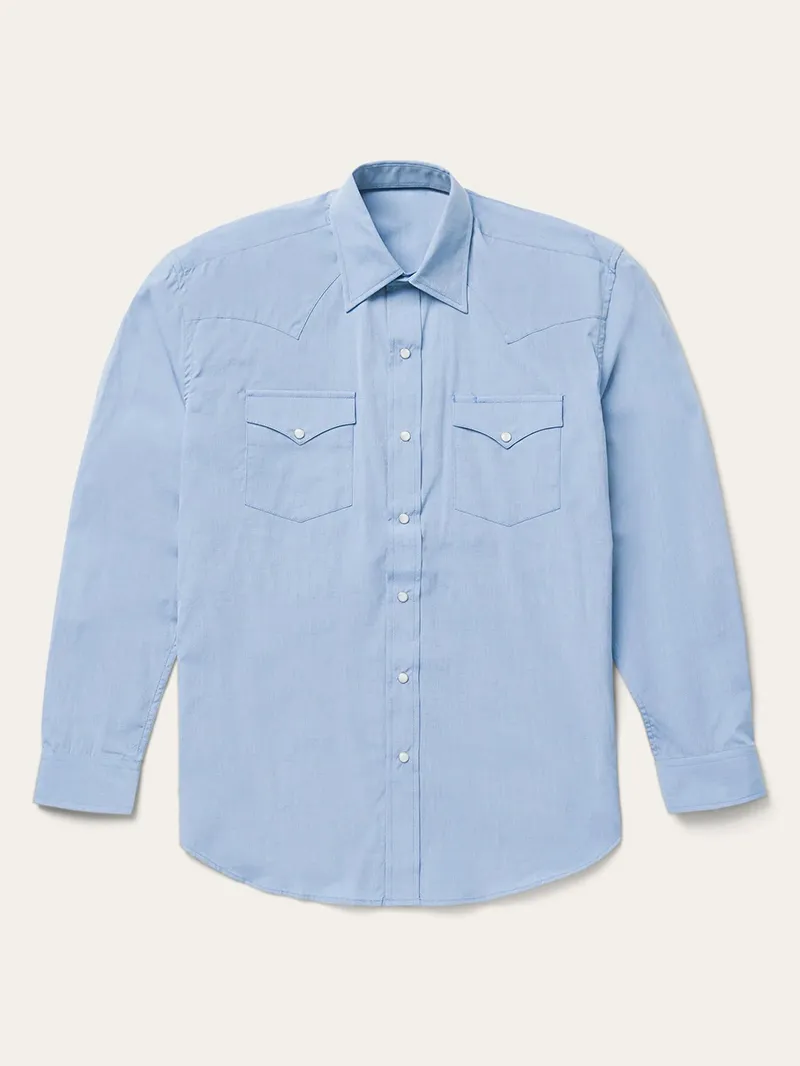 Blue End On End Solid Shirt