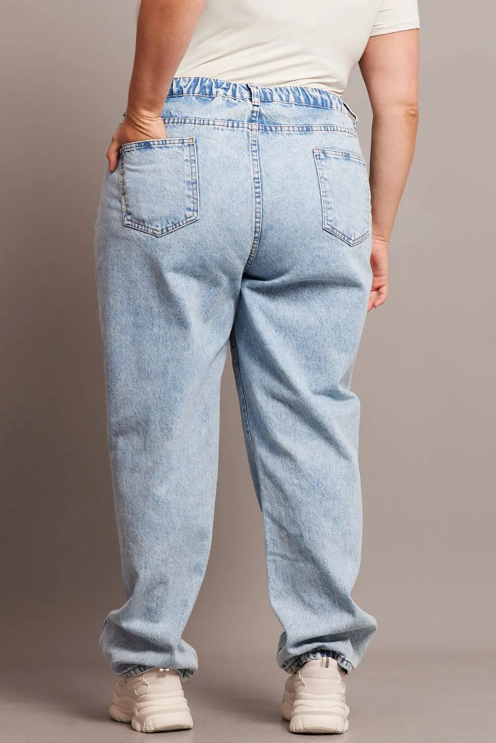 Denim Mom Jeans High Rise Acid Wash