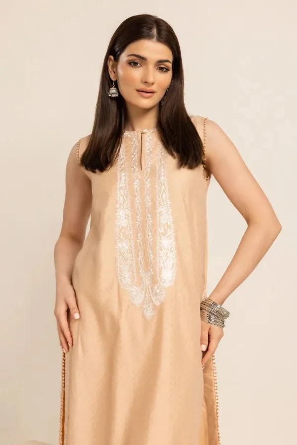 2 Piece | Kurta & Pants | Color beige