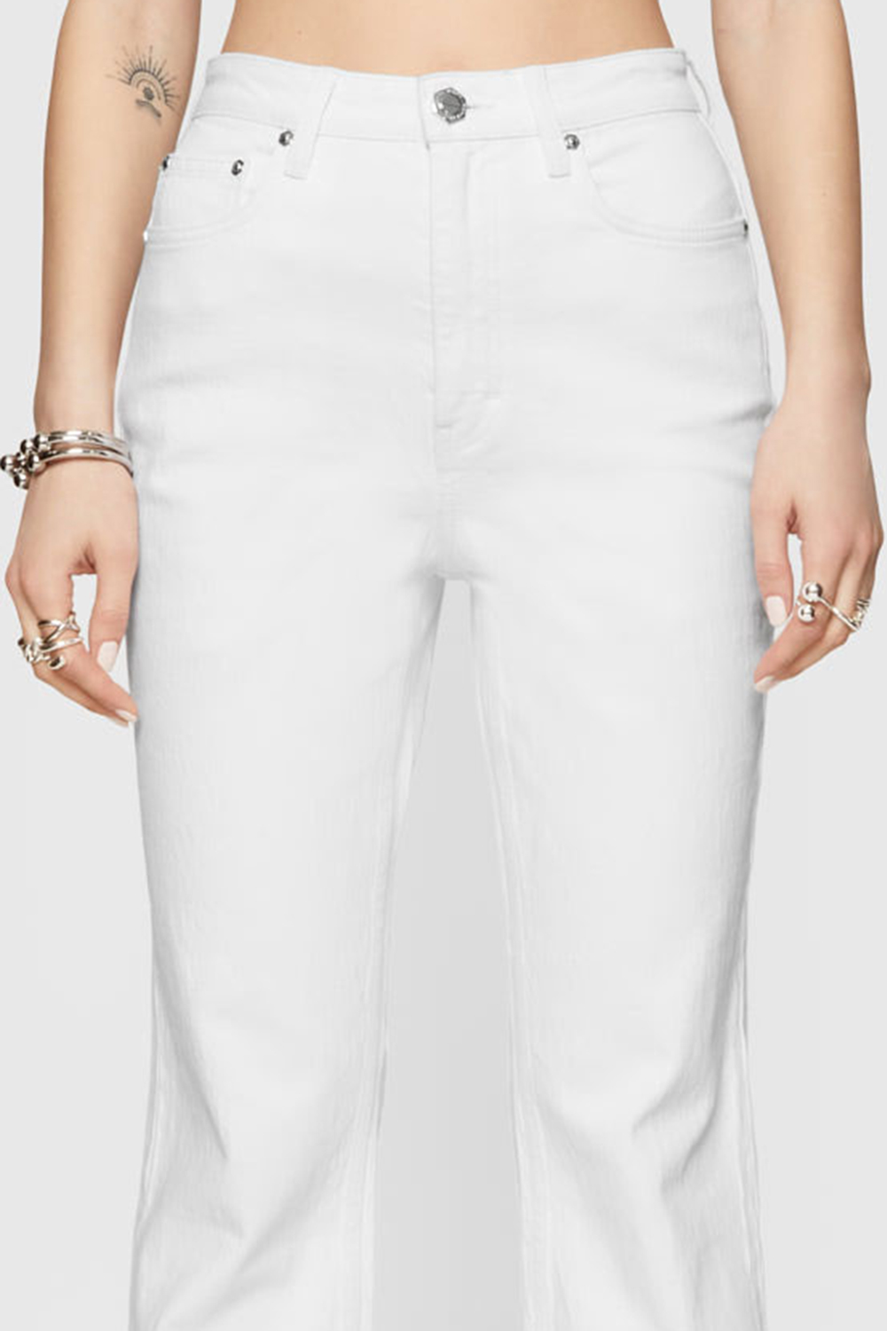 White Cotton And Linen Pants