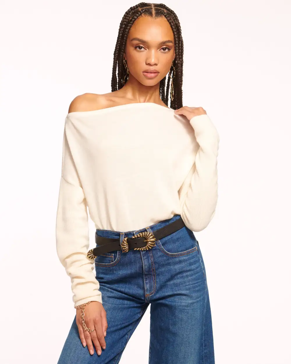 Chance Wool Off-The-Shoulder Sweater