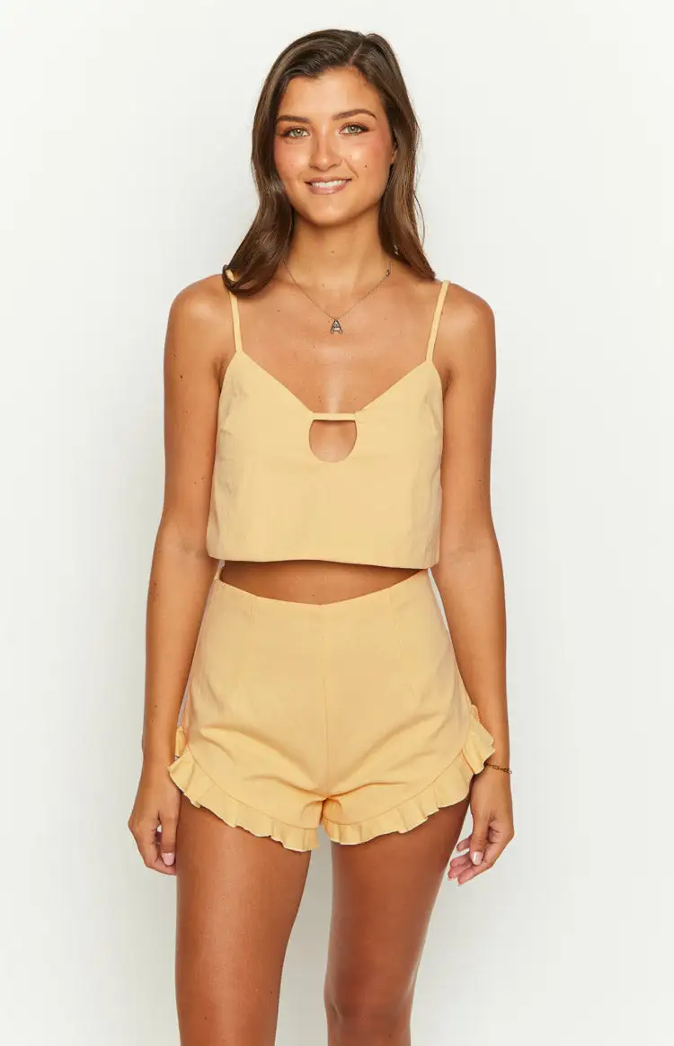 Petal Yellow Crop Top