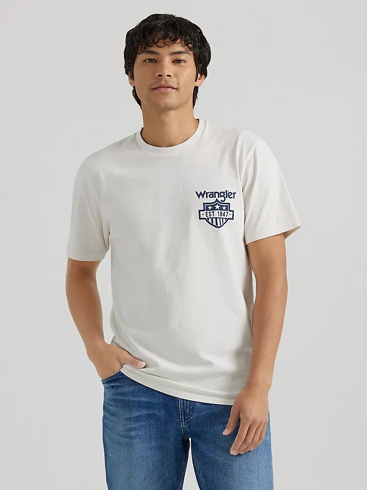 MEN'S GRAPHIC LOGO T-SHIRT IN VINTAGE WHITE