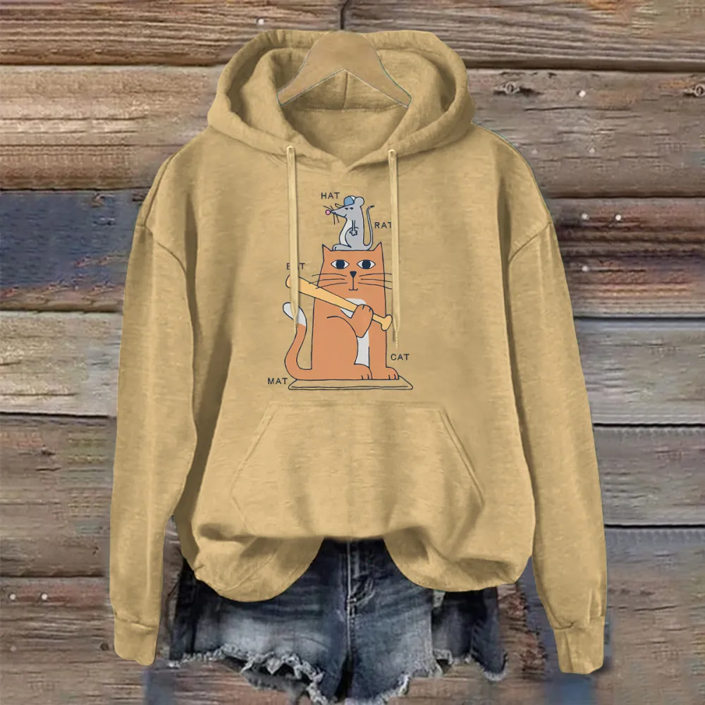 Cat and Rat on a Mat Crusher Hoodie