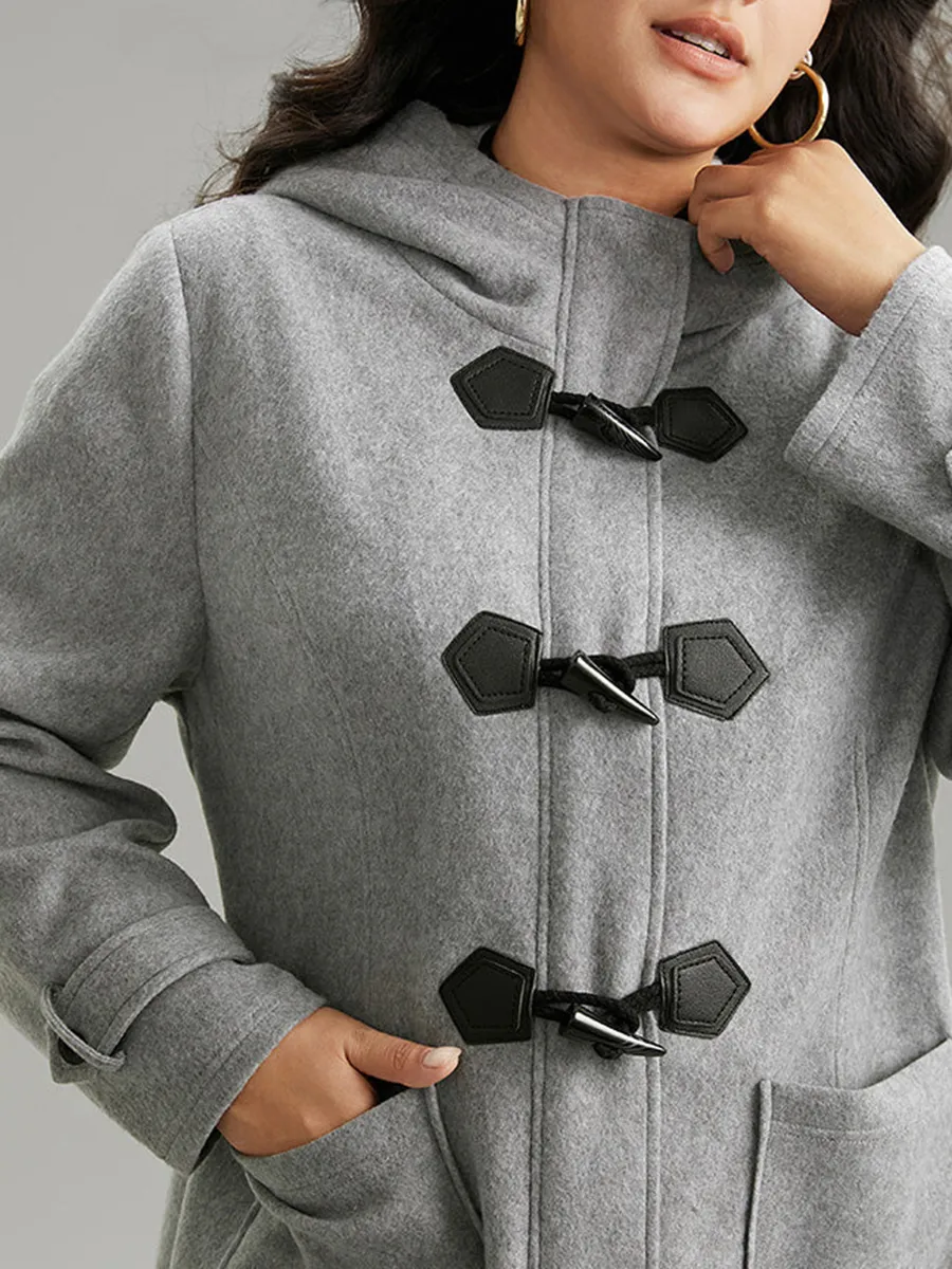 Gray horn button jacket