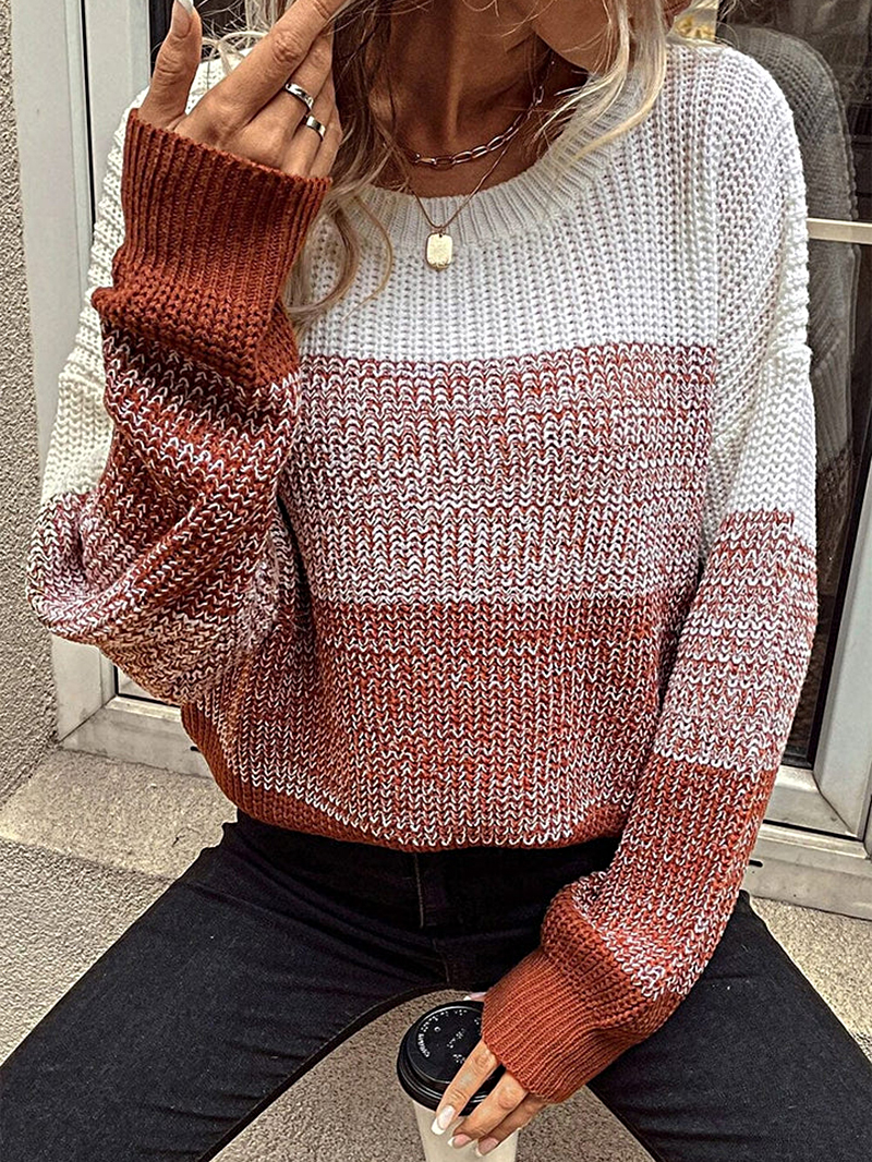 Long Sleeve Knitted Sweater Top Coat