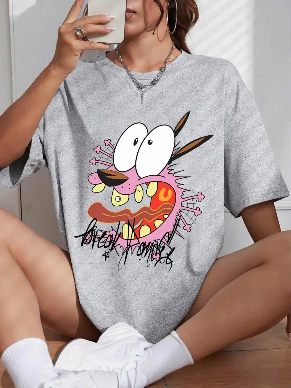 Women's Cute Cartoon Printed T-shirt