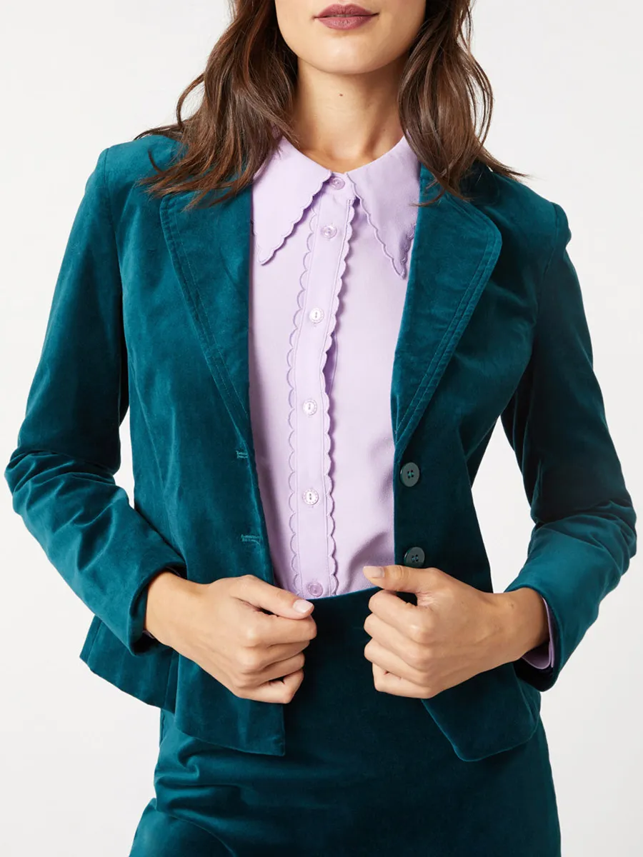 Women's velvet blazer