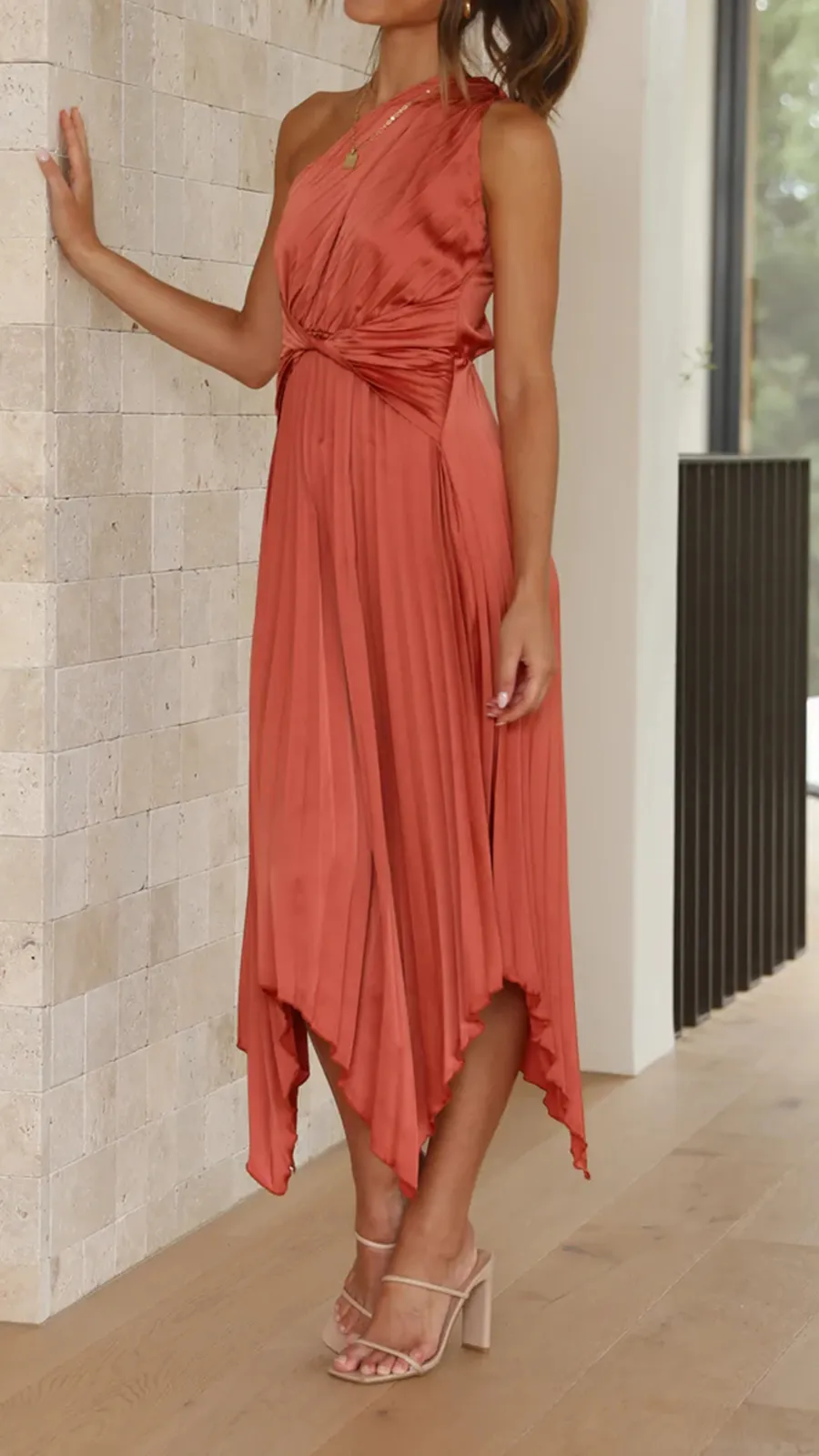 Cali One Shoulder Midi Dress